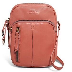 NWT American Leather Co. Cleveland North/South Large Crossbody - Sunkissed